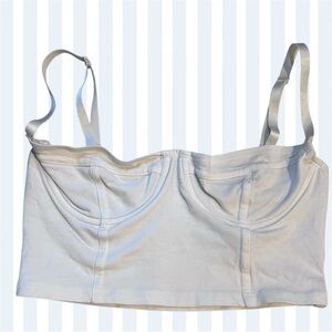 American Apparel white tank top balconette crop top